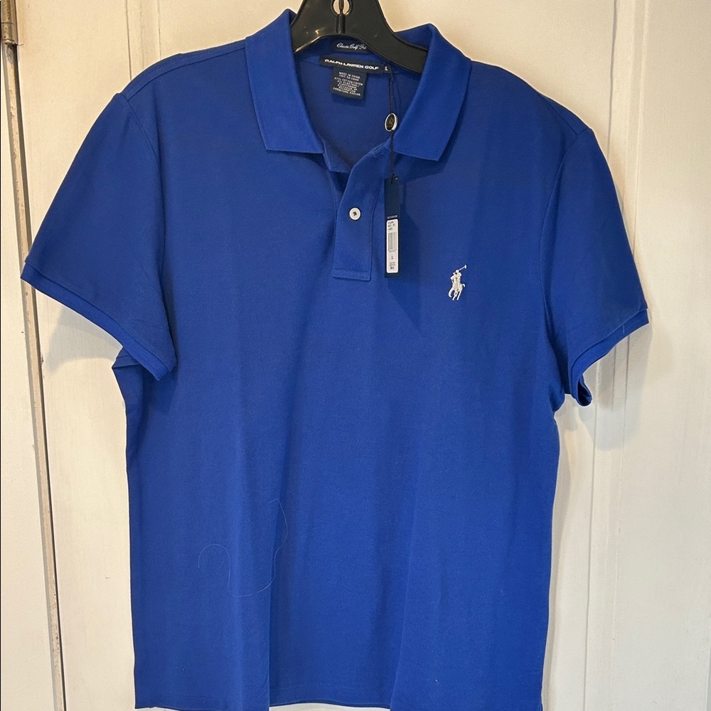 NWT Ralph Lauren Golf Royal Blue Short-Sleeve Classic Fit Polo Shirt